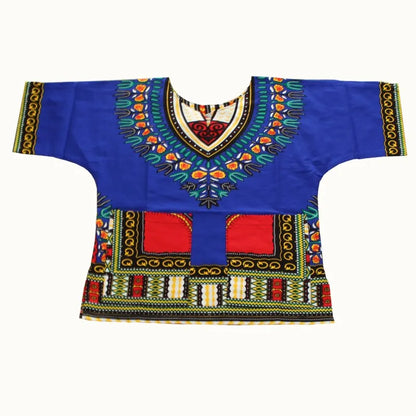 Kids 2019 Child New Fashion Design Traditional African Clothing Print Dashiki T-shirt For Boys and Girls