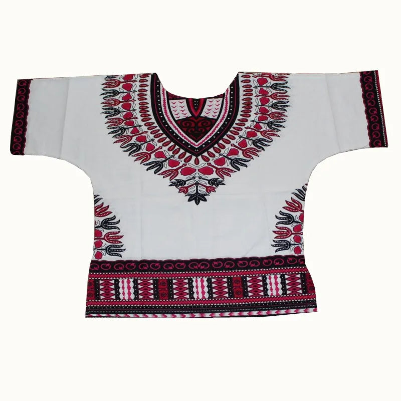 Kids 2019 Child New Fashion Design Traditional African Clothing Print Dashiki T-shirt For Boys and Girls