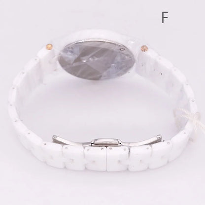 SALE!!! Discount Melissa Crystal Rhinestones Lady Women's Watch Japan Mov't Fashion Hours Ceramic Bracelet Girl's Gift Box