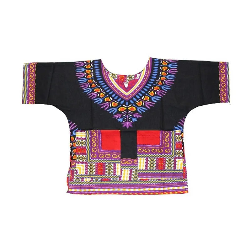 Kids 2019 Child New Fashion Design Traditional African Clothing Print Dashiki T-shirt For Boys and Girls