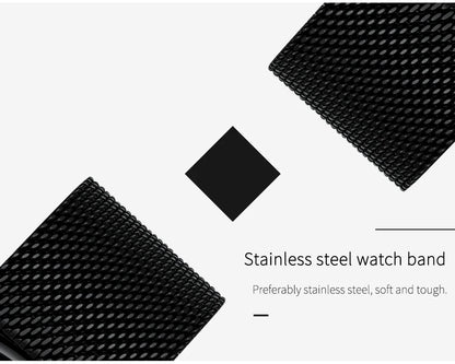 CRRJU Mens Watches Ultra-Thin Minimalist Waterproof - Fashion Wrist Watch for Men Unisex Dress with Stainless Steel Mesh Band