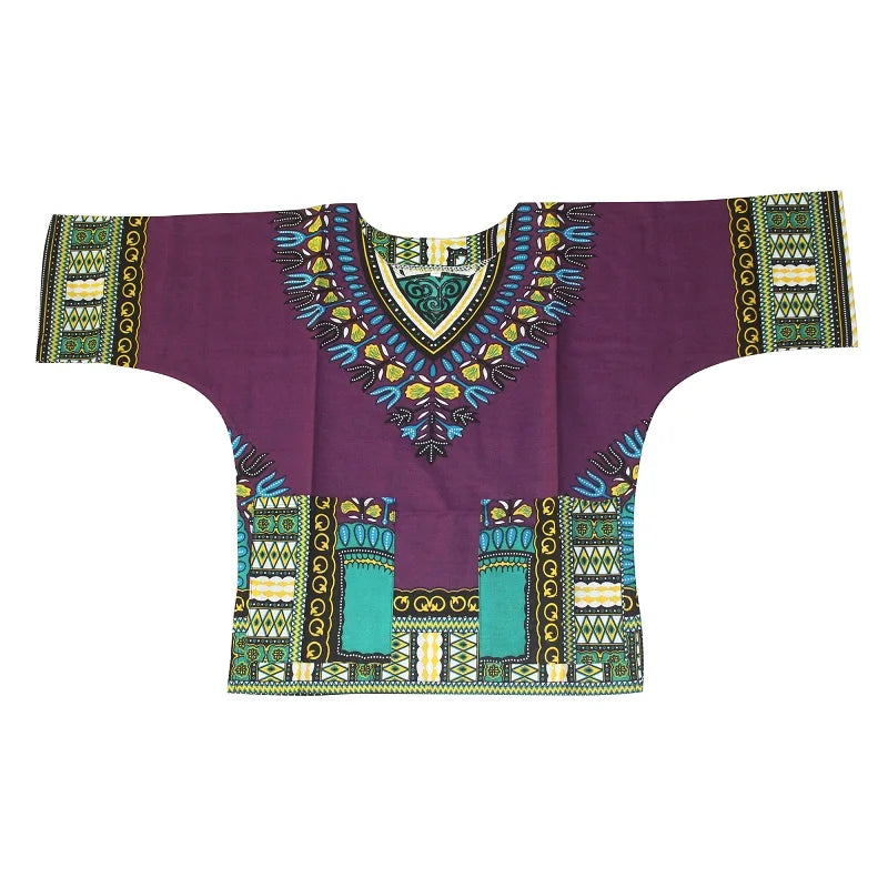 Kids 2019 Child New Fashion Design Traditional African Clothing Print Dashiki T-shirt For Boys and Girls