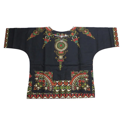 Kids 2019 Child New Fashion Design Traditional African Clothing Print Dashiki T-shirt For Boys and Girls