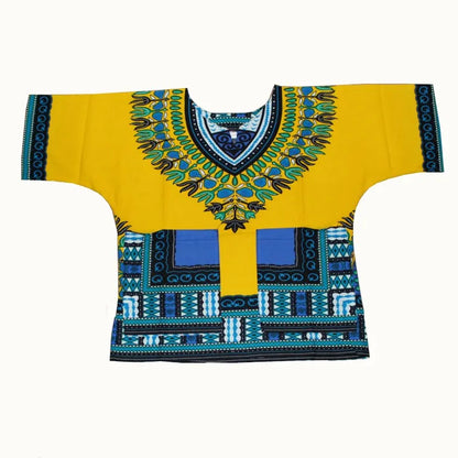 Kids 2019 Child New Fashion Design Traditional African Clothing Print Dashiki T-shirt For Boys and Girls