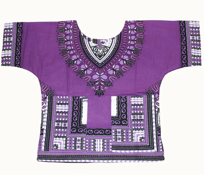 Kids 2019 Child New Fashion Design Traditional African Clothing Print Dashiki T-shirt For Boys and Girls