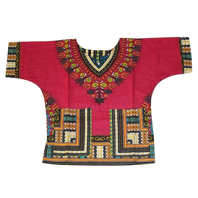 Kids 2019 Child New Fashion Design Traditional African Clothing Print Dashiki T-shirt For Boys and Girls