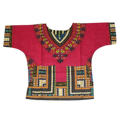 Kids 2019 Child New Fashion Design Traditional African Clothing Print Dashiki T-shirt For Boys and Girls