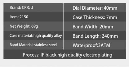 CRRJU Mens Watches Ultra-Thin Minimalist Waterproof - Fashion Wrist Watch for Men Unisex Dress with Stainless Steel Mesh Band