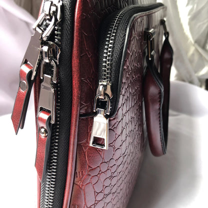 Oyixinger 2024 Women's Bag Professional Business Women Shoulder Bag Leather Briefcase For 14-inch Laptops Fashion Solid Handbags