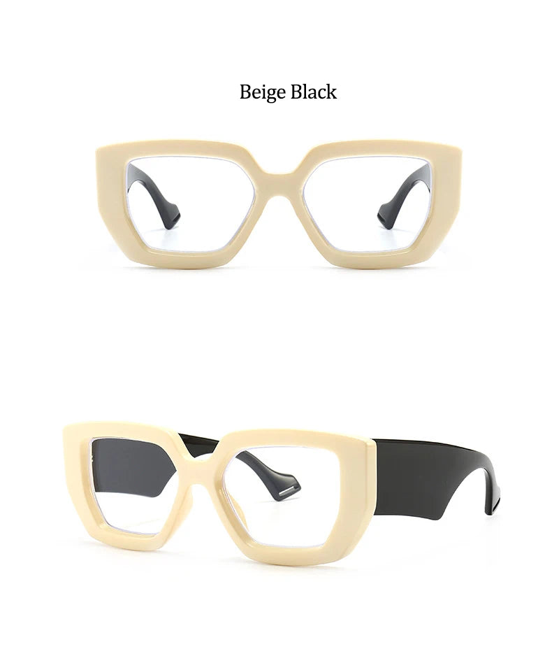 Brand Prescription Reading Glasses Frame Oversized Square Computer Transparent Women Eyeglasses Female Big Frame Optical Eyewear