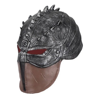 Masquerade Masks Hiccup Cosplay Helmet Spartan Warrior Hat Medieval Roman Soldier Full Head Latex Mask Halloween Party Mask
