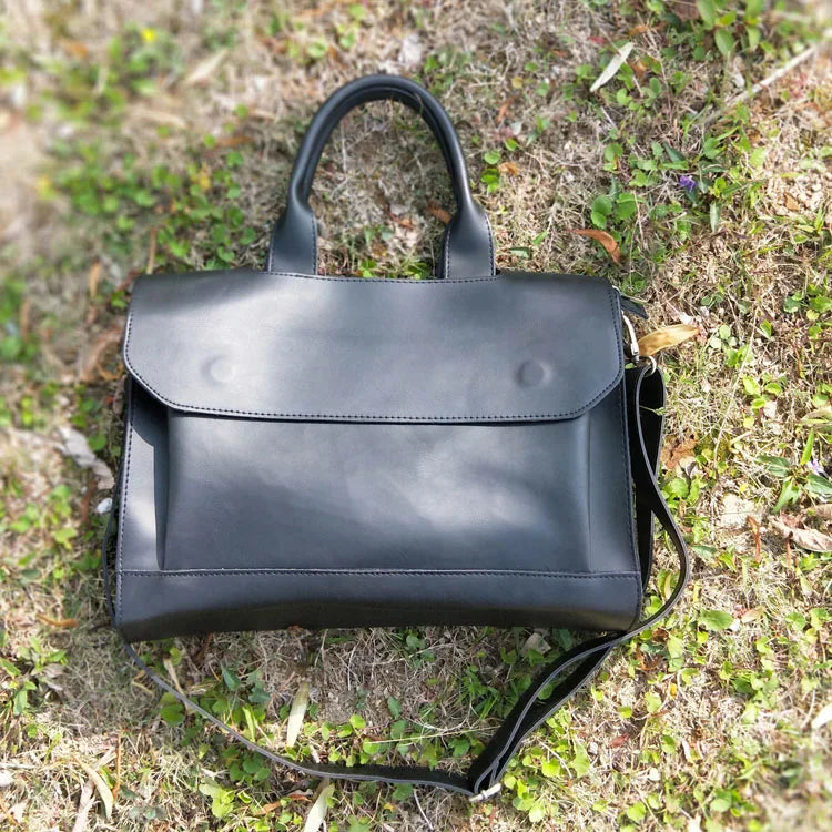 2021 New Women Handbags ladies business A4 file briefcase 14 inch laptop bag female leather shoulder messenger bag travel bags