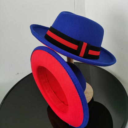 bowler hat Men fedora red bottom fedora for women and men  party hat  men hat for winter elastic band felt hat  jazz church hat
