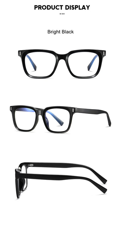 Square Transparent Gray Reading Glasses Men Fashion Computer Eyeglasses Women Blue Light Blocking Optics Presbyopic Glasses
