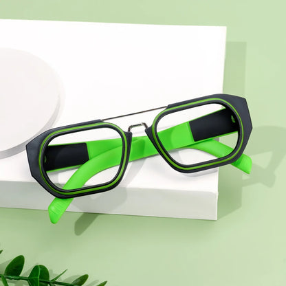 New Fashion Brand Designer Eyeglasses For Men With Diopters +1 +6.0 Colorful Square Anti Blue Light Reading Glasses Women Green