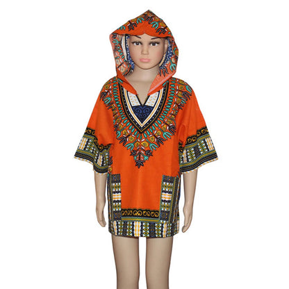 Kids 2019 Child New Fashion Design Traditional African Clothing Print Dashiki T-shirt For Boys and Girls