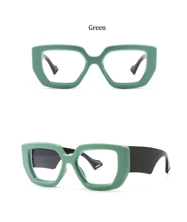 Brand Prescription Reading Glasses Frame Oversized Square Computer Transparent Women Eyeglasses Female Big Frame Optical Eyewear