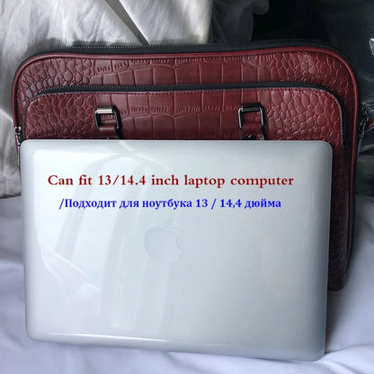 Oyixinger 2024 Women's Bag Professional Business Women Shoulder Bag Leather Briefcase For 14-inch Laptops Fashion Solid Handbags