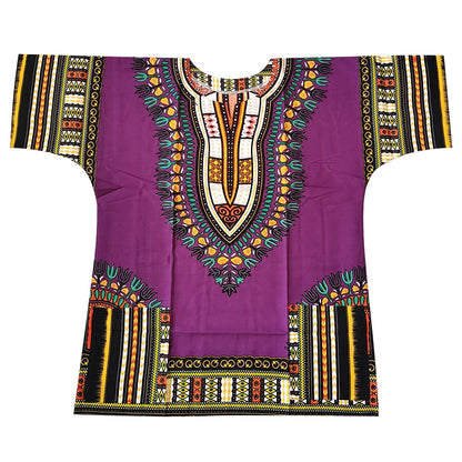 New fashion design African traditional printed 100% cotton Dashiki T-shirts for unisex