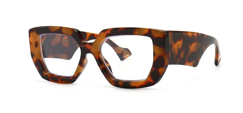 Brand Prescription Reading Glasses Frame Oversized Square Computer Transparent Women Eyeglasses Female Big Frame Optical Eyewear