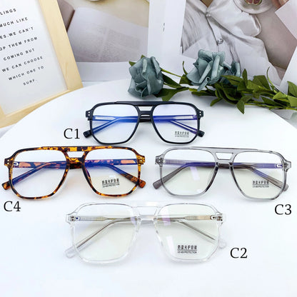 2025 New Fashion Vintage Oversized Reading Glasses Unisex Anti Blue Rays Leoaprd Square Eyeglasses Antifatigue Computer Eyewear
