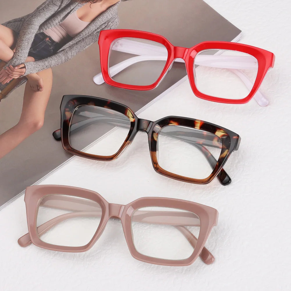 New High-definition Reading Glasses Men Women Fashion Large Frame Presbyopia Eyeglasses Vision Care Eyewear Diopter +1.0~+4.0
