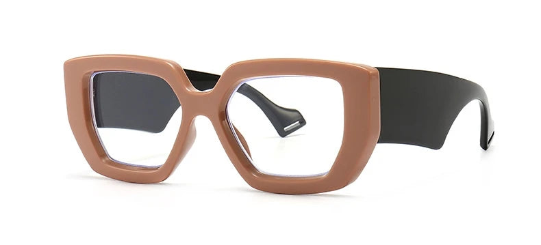 Brand Prescription Reading Glasses Frame Oversized Square Computer Transparent Women Eyeglasses Female Big Frame Optical Eyewear