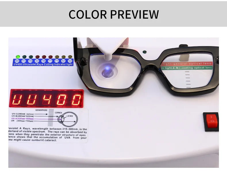 Brand Prescription Reading Glasses Frame Oversized Square Computer Transparent Women Eyeglasses Female Big Frame Optical Eyewear