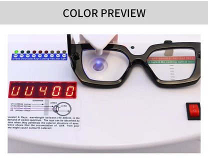 Brand Prescription Reading Glasses Frame Oversized Square Computer Transparent Women Eyeglasses Female Big Frame Optical Eyewear