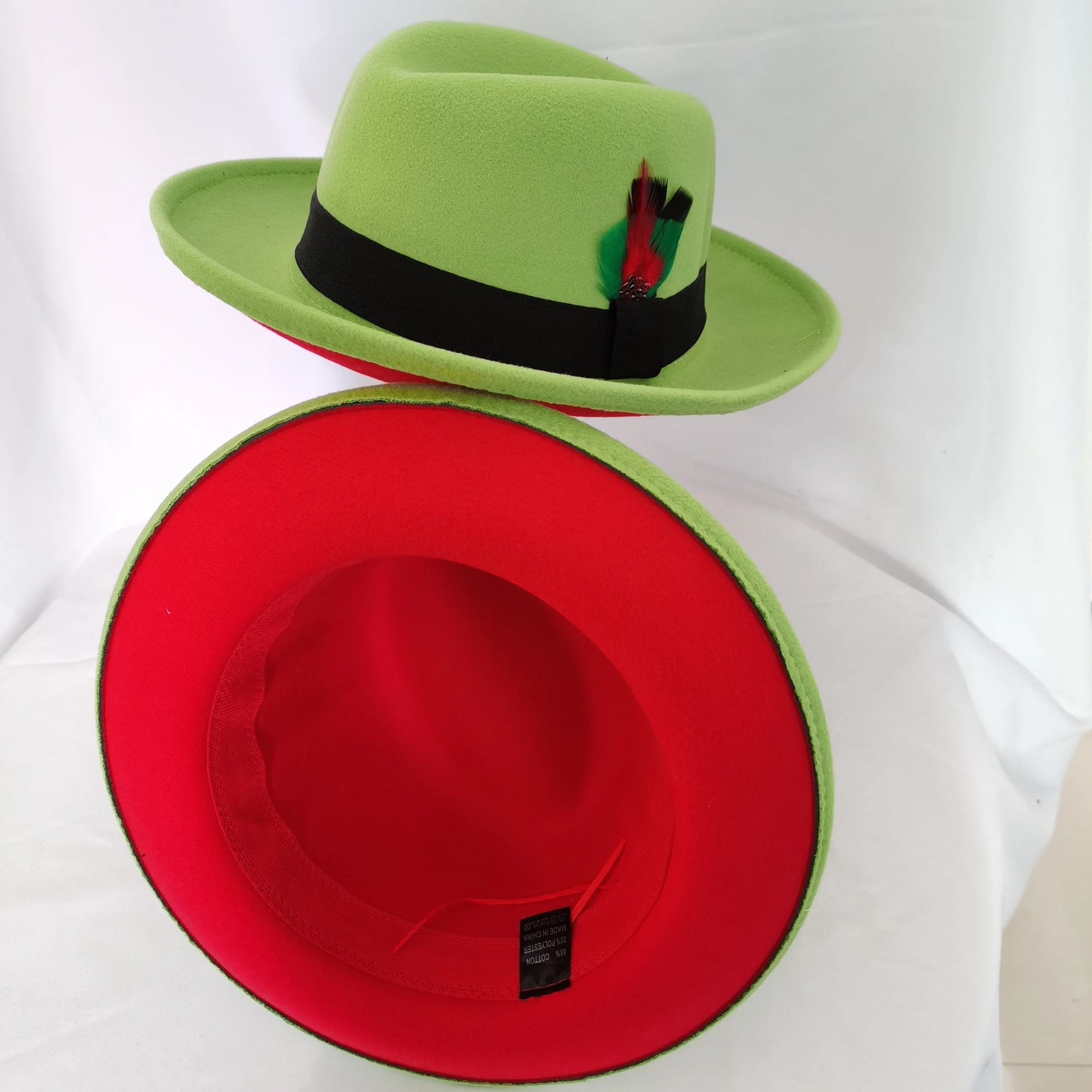 men hats feather men fedoras lady woolen felt church hat unisex  bowknot  jazz hat for men and women