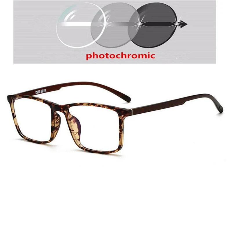 0 -0.5 -0.75 -1.0 To -6.0 Minus Degree TR90 Square Prescription Eyeglasses Women Men Ultralight Business Computer Optical Glasse