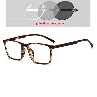0 -0.5 -0.75 -1.0 To -6.0 Minus Degree TR90 Square Prescription Eyeglasses Women Men Ultralight Business Computer Optical Glasse