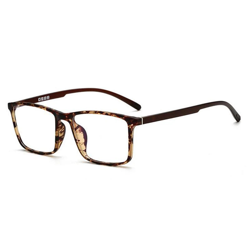 0 -0.5 -0.75 -1.0 To -6.0 Minus Degree TR90 Square Prescription Eyeglasses Women Men Ultralight Business Computer Optical Glasse