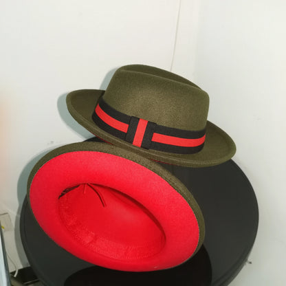 bowler hat Men fedora red bottom fedora for women and men  party hat  men hat for winter elastic band felt hat  jazz church hat
