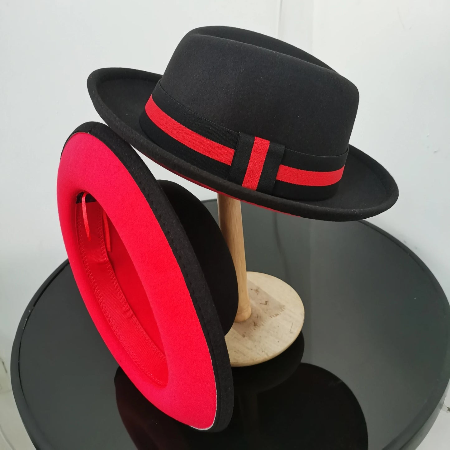 bowler hat Men fedora red bottom fedora for women and men  party hat  men hat for winter elastic band felt hat  jazz church hat