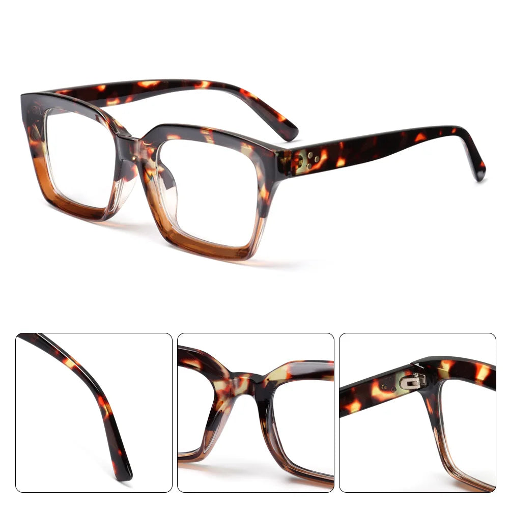 New High-definition Reading Glasses Men Women Fashion Large Frame Presbyopia Eyeglasses Vision Care Eyewear Diopter +1.0~+4.0