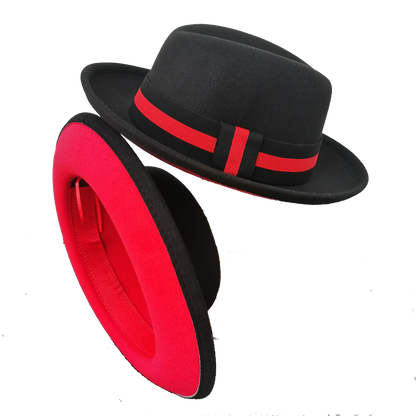 bowler hat Men fedora red bottom fedora for women and men  party hat  men hat for winter elastic band felt hat  jazz church hat
