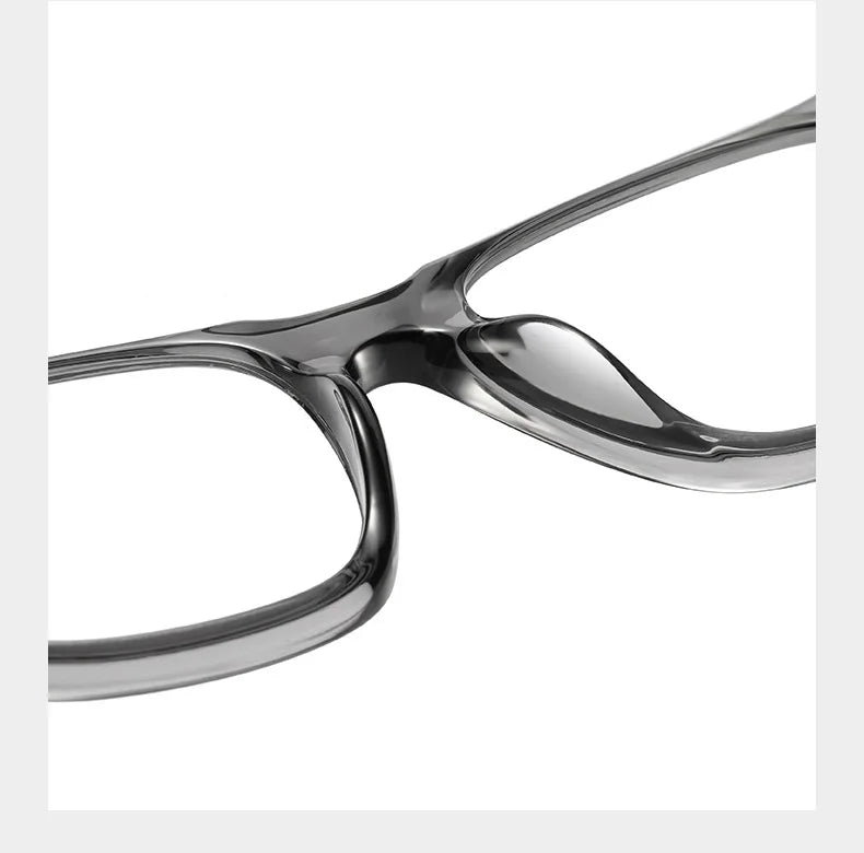 Square Transparent Gray Reading Glasses Men Fashion Computer Eyeglasses Women Blue Light Blocking Optics Presbyopic Glasses
