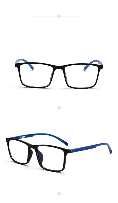 0 -0.5 -0.75 -1.0 To -6.0 Minus Degree TR90 Square Prescription Eyeglasses Women Men Ultralight Business Computer Optical Glasse