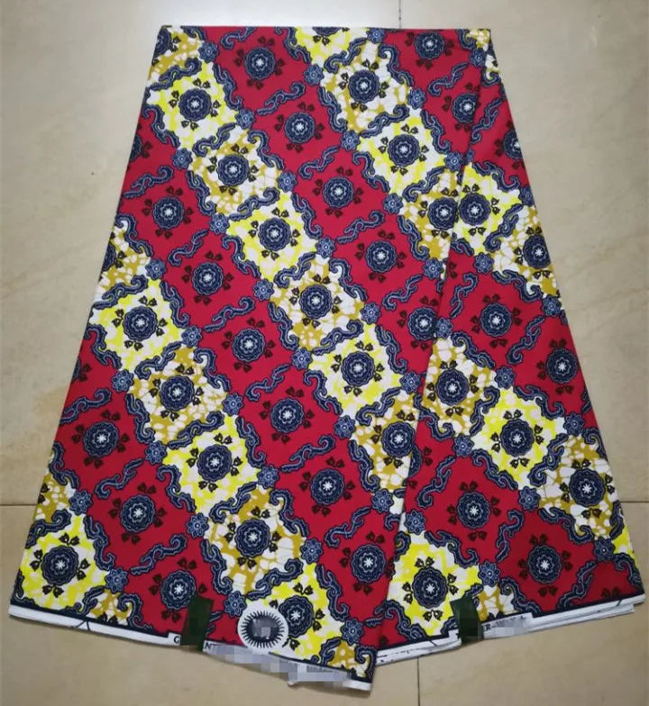 African Wax Fabric Lastest Prints Cotton Material High Quality Pagne Origin Real Ankara Gold Printed For Sewing Wedding Dress
