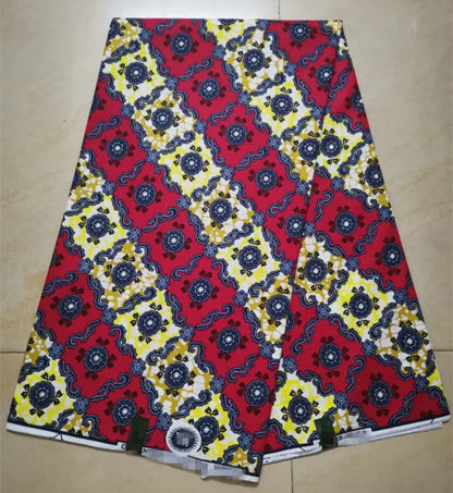 African Wax Fabric Lastest Prints Cotton Material High Quality Pagne Origin Real Ankara Gold Printed For Sewing Wedding Dress
