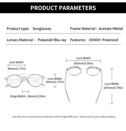 GCV Double Layer Removable Lens Sunglasses The Blu-Ray Glasses Acetate Gothic Retro Steampunk Polarized Men Women Sunglesses