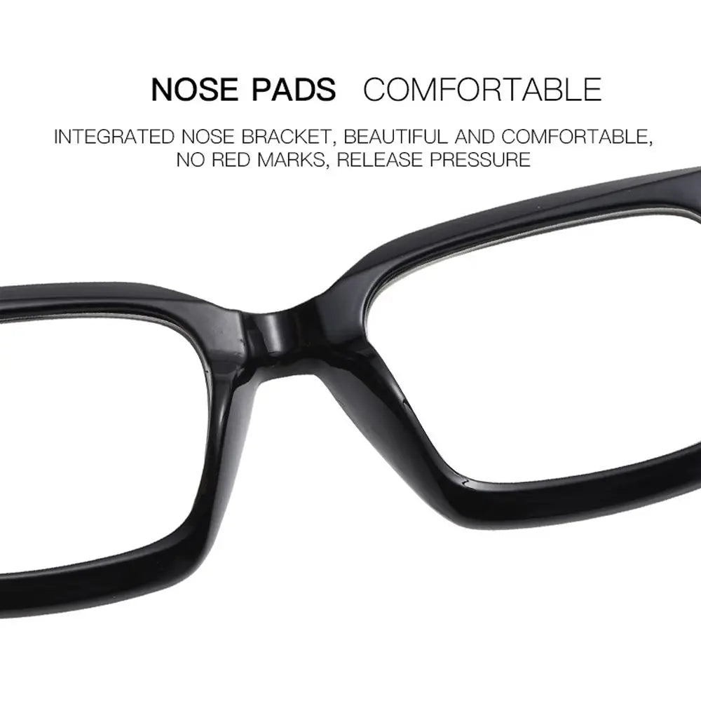 Men Women Fashion Oversized Square Reading Glasses Large Frame Presbyopia Eyeglasses Diopter +1.0~+3.0