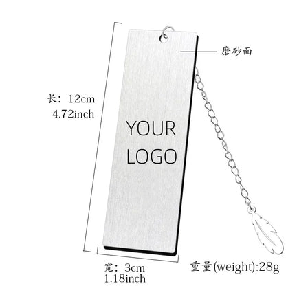 Stainless Steel Metal Leaf Pendant Bookmark Student Teacher Engraved Gift Reading Bookmark School Supplies Teacher's Day Gift