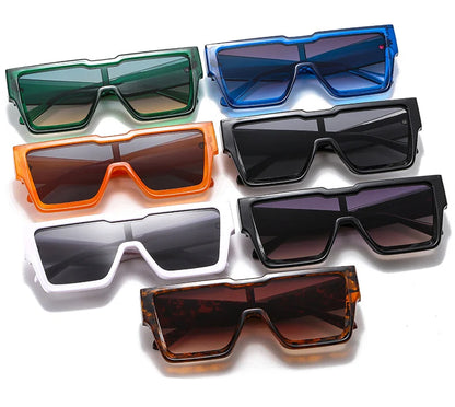 OEC CPO Oversized One Piece Sqaue Sunglasses Women Fashion Big Frames Sun Glasses For Men Brand Eyeglasses Ladies Eyewear UV400