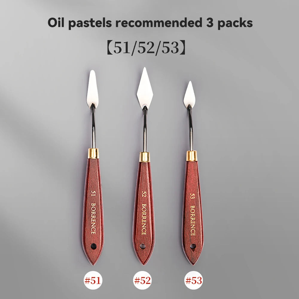 7Pcs/Set Stainless Steel Oil Painting Knives Artist Crafts Spatula Palette Knife Oil Painting Mixing Knife Scraper Art Tools