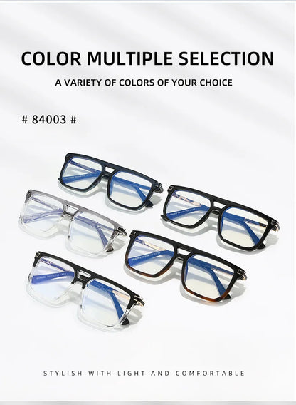 VICKI Mature Man's Double-barreled High-end TR Glasses - Customizable Prescription - Anti-blue Light Glasses Multifocal 84003
