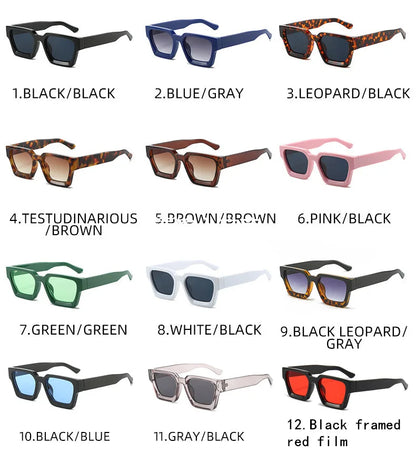 JNPCXI Fashion Square Women Luxury Sunglasses Retro Green Brand Designer Men Trending Sun Glasses Shades UV400