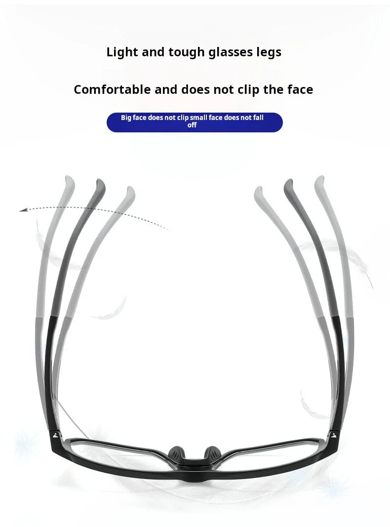YIMARUILI New TR90 Men's Sports Cycling Glasses Ultra-light Fashion Big Size Optical Prescription Eyeglasses Frame Women HD-8068