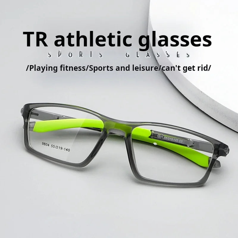 Xbora Sports Anti-blue light Photochromic Myopia Glasses Men Big Size Frame Prescription Glasses Popular Classic Outdoor 9804